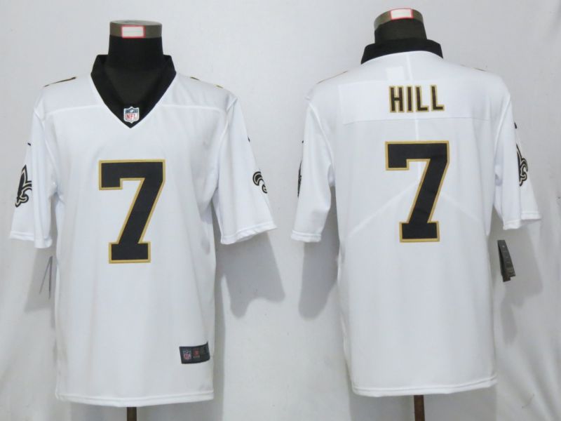 Men New Orleans Saints #7 Hill White Nike Vapor Untouchable Limited Playe NFL Jerseys->baltimore ravens->NFL Jersey